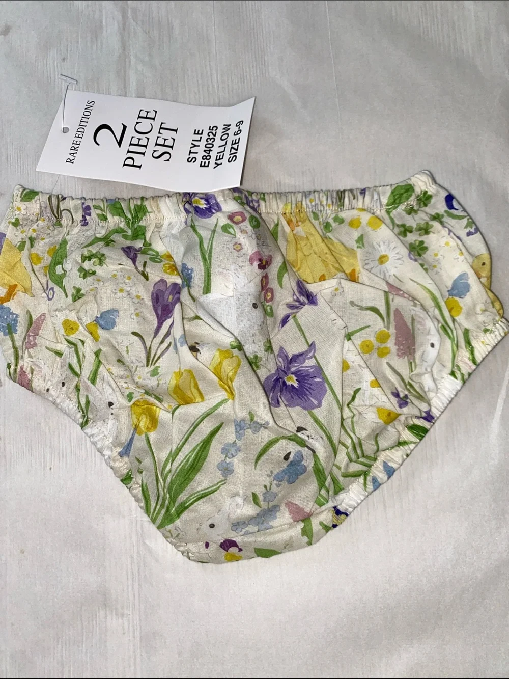 NWT Rare Editions Baby Girls Floral Dress Bloomer Set 6-9M